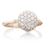 Buy Pavé Dew Drop Ring in Rose Gold with Diamonds